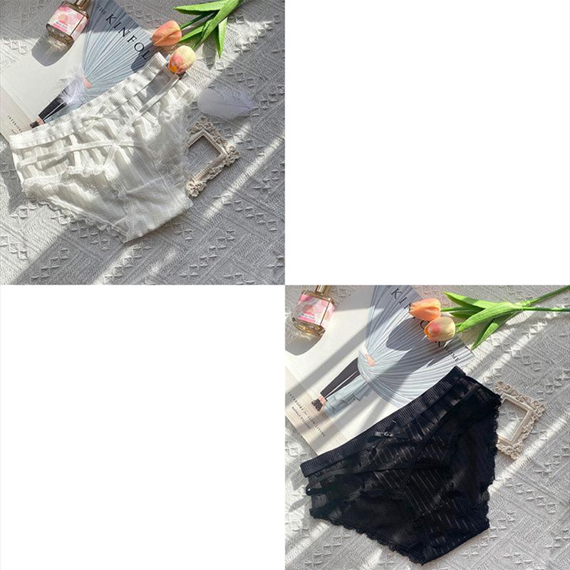 1/2pc Pure Desire Girls Panties Sexy Temptation Cross Bow Low Waist Seamless Briefs
