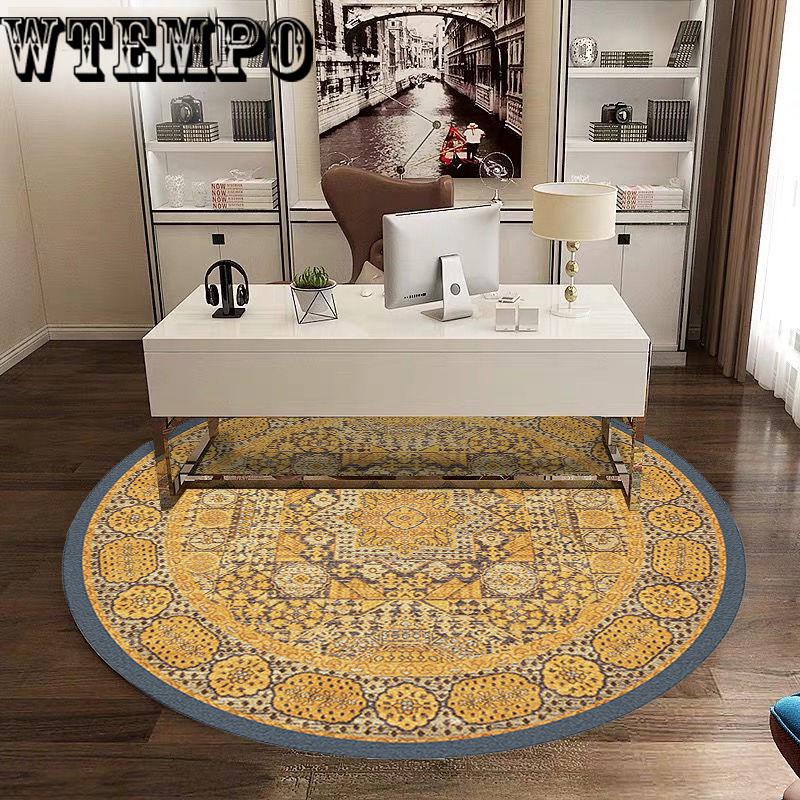Coffee table mat soft round carpet bedroom carpet American carpet living room carpet sofa cushion