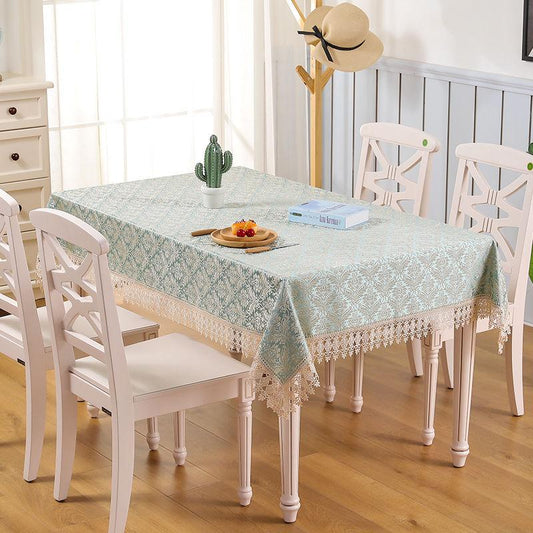 Embroidered Fabric Tablecloth Simple Pastoral Lace Tablecloth Dining Table Coffee Table Tablecloth Cover Towel Home Decoration