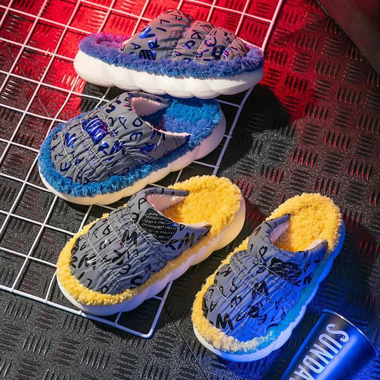 Cotton Slippers Autumn and Winter Household Household Flat Shoes Waterproof Non-slip Cotton Shoes Thick-soled Shoes