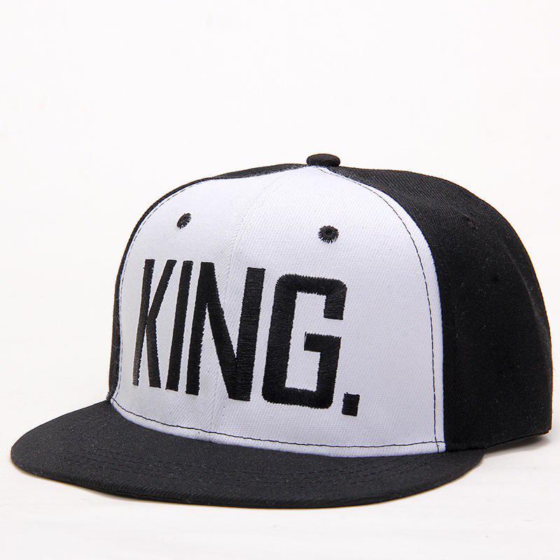 King Queen Embroidery Snapback Hat Acrylic Men Women Couple Baseball Cap Gifts Fashion