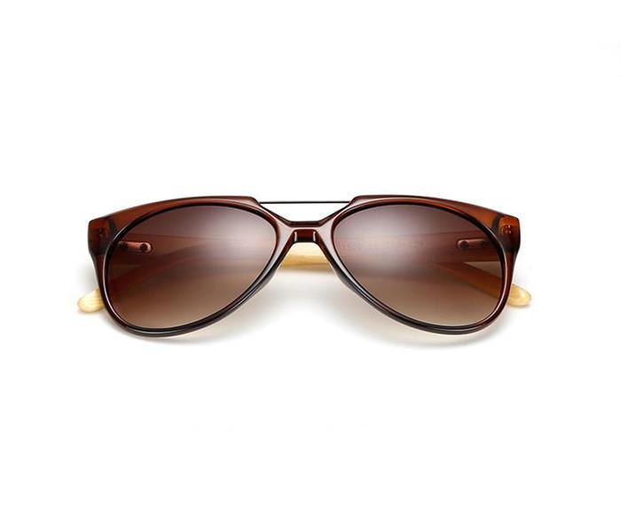 WTEMPO New Finished Handmade Natural Bamboo Sunglasses Women Men Fashion Plastic Frame Color Le