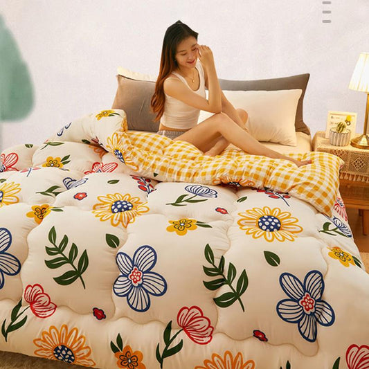 Spring Autumn Thicken Quilted Quilts King Queen Size Embossing Duvet Winter Warm Bed Cover Blanket