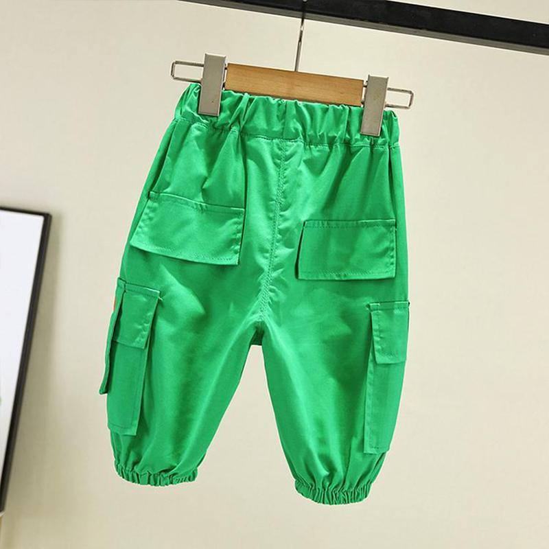 Boy's Summer Clothes Fashionable and Handsome Short-sleeved Baby Version of The Trend Boy Tide Brand Children's Suit