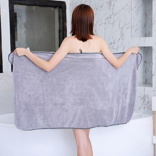 Bath Towels for Household Men and Women Bath Towels Pure Cotton Absorbent Quick-drying Non-linting Soft Coral Fleece Children's Wrap Towel