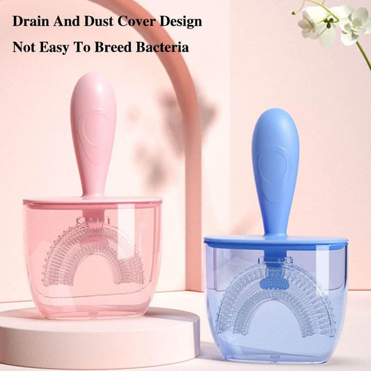 Children's Toothbrush U-shaped 2-6-12 Years Old Baby Silicone Soft Bristles Toothbrushing Artifact Baby Special Teeth Cleaning Tool