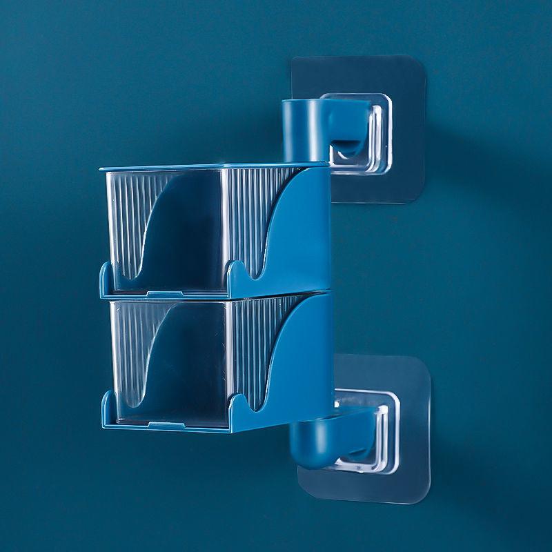Net Celebrity Spice Box Multi-cell with Lid Household Multi-function Body Rotatable Wall-mounted Kitchen Set Storage Artifact