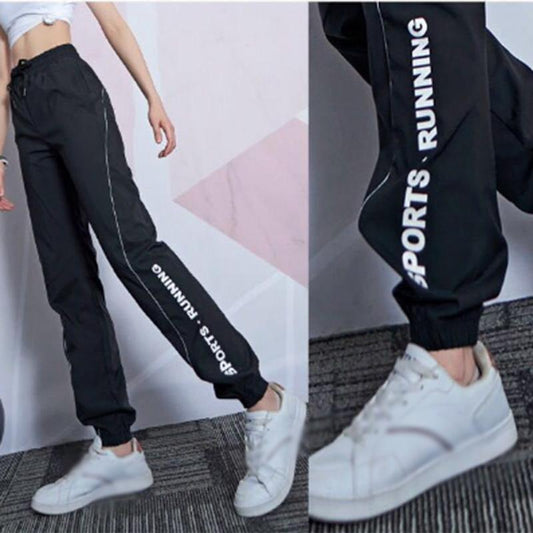 Fitness Pants Women's Spring and Summer Outer Wear Running Sports Pants Elastic Loose High Waist Casual Leggings Yoga Trousers Women