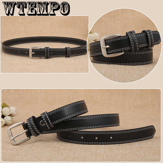 Fashion Women's Belts PU Leather Brand Straps Female Waistband Pin Buckles Fancy Vintage
