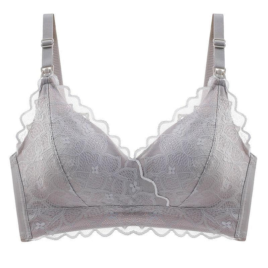 Fashionable Lace Thin Breathable Nursing Bra Postpartum Anti-sagging During Pregnancy, Soft and Comfortable Sleep Nursing Underwear