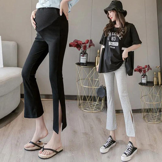 Pregnant Women's Pants Fashion Spring and Summer Thin Cropped Trousers Slimming Belly Lift Pants Pregnant Women's Leggings
