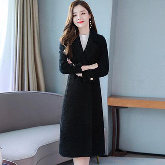Winter Jacket Fashion Women Fur Coat Long Wool Coat Female Thick Warm Overcoat Christmas Outwear