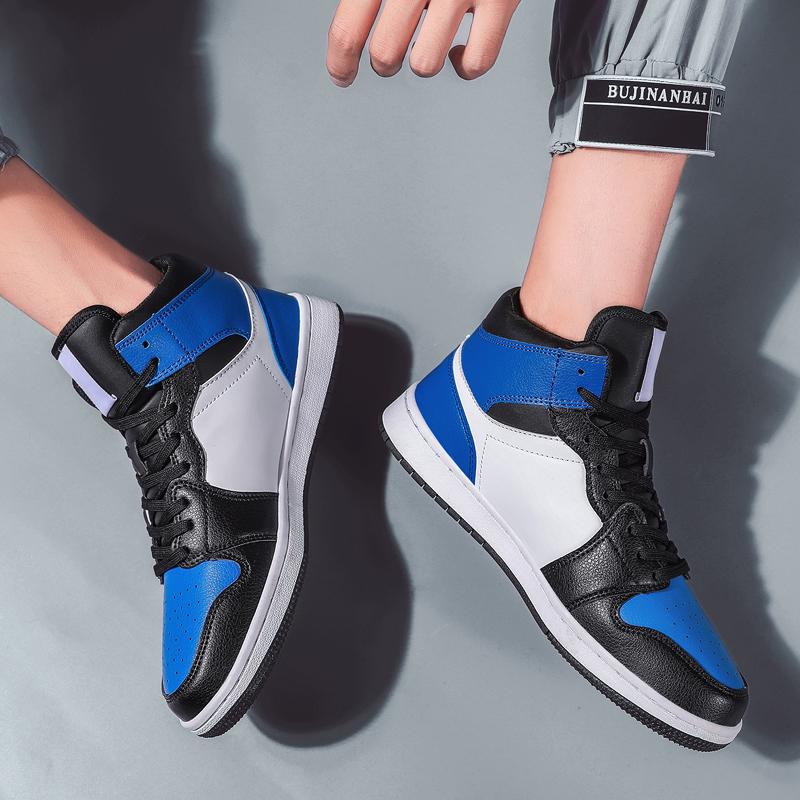High-top Men's Shoes Scooter Shoes Basketball Shoes, Fashionable Leather Casual Shoes Sports Shoes 39-46
