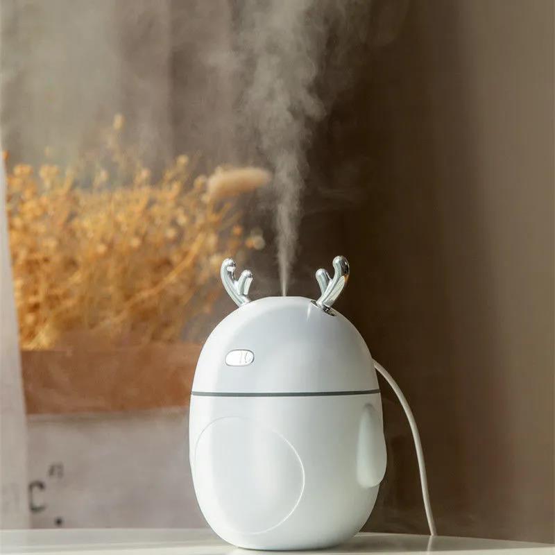 320ml Cute Deer Air Humidifier 8h Spray USB Electric Sprayer Mini Portable Aroma Diffuser for Home Office Car