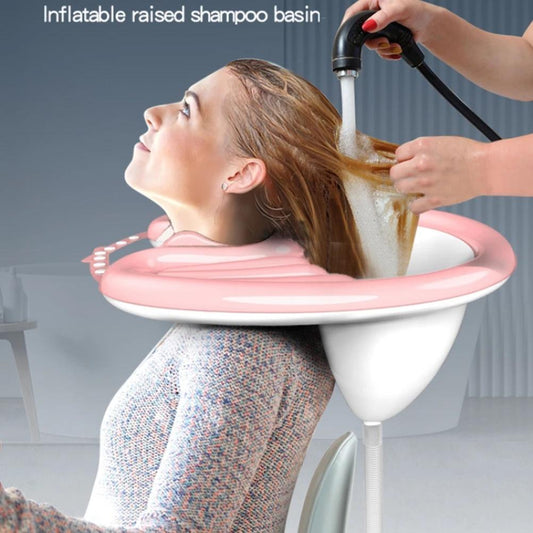 Inflatable Hair Washing Basin Portable PVC Foldable Shampoo Basin for Pregnant Women Elderly Patient Can Quickly Inflated Deflated