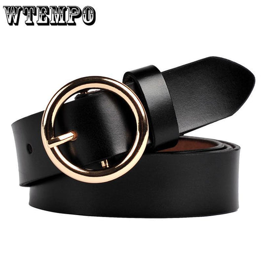 Belt Fashion Women Leather Alloy Pin Buckle Waist Strap Belt Slim Waistband