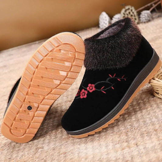 Women's Cloth Shoes Winter Women's Fleece Warm Cotton Boots Soft Bottom Non-slip Cotton Shoes