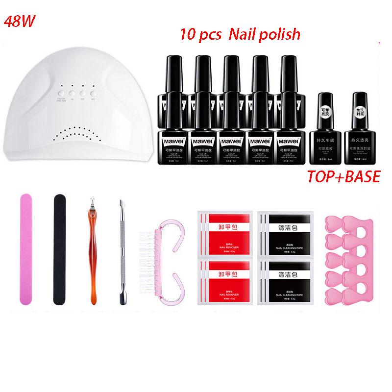 Nail Tools Set Nail Gel Polish Set Manicure Kit led UV Lamp Nail Dryer set Nail Art Set
