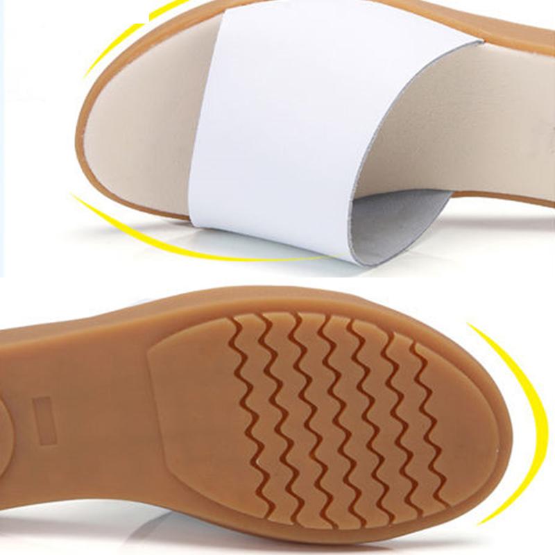 Real Cowhide Sandals and Slippers Ladies Summer Non-slip Mother Soft Flat Casual Beach Wear All-match