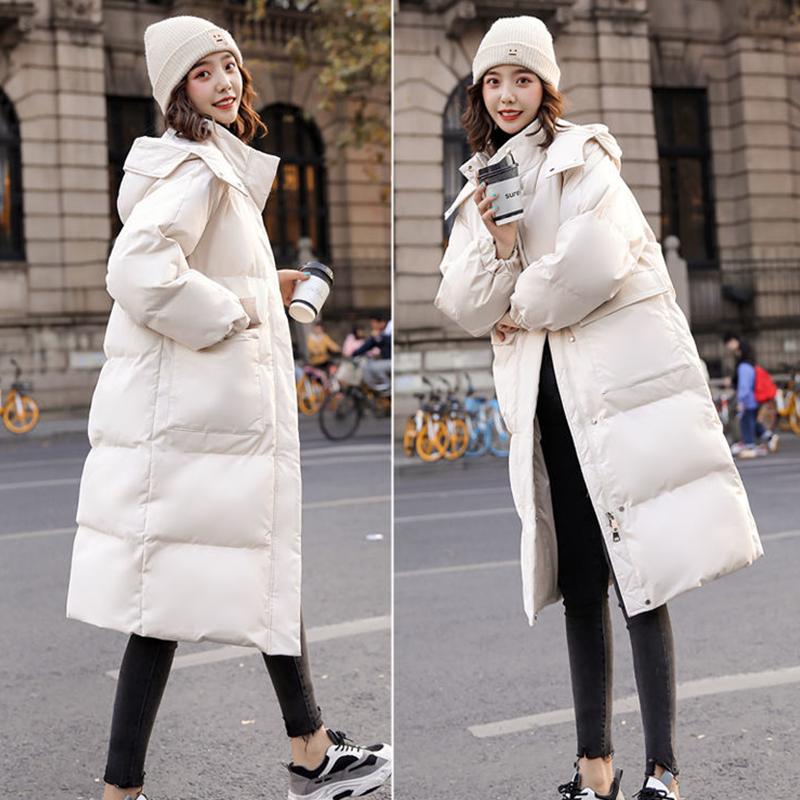 Knee-over-knee Down Padded Jacket Women's Mid-length Plus Size Loose and Thick Warm Jacket In Autumn and Winter