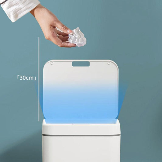 16 Liters Smart Sensor Trash Can Household with Lid Bathroom Kitchen Living Room Toilet Automatic Thickening Increase Trash Can