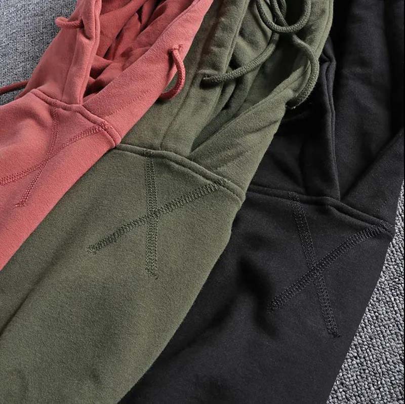 2021 New Plus Velvet Hooded Coat Europe and American Autumn and Winter Men's Casual Hoodie