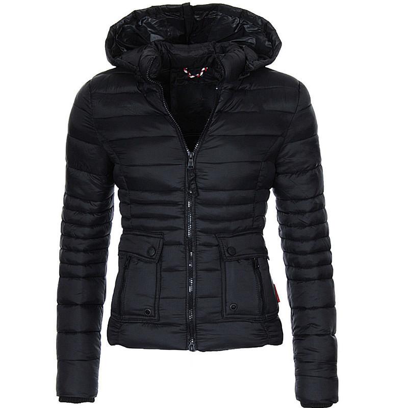 Light Down Jacket Hooded Warm Winter Jackets Solid Fashion Casual Slim fit Parkas Coat