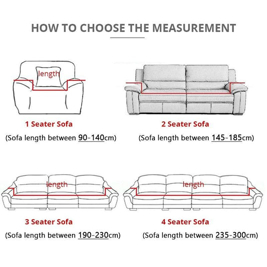 1/2/3/4 Seaters Sofa Cover Elastic Stretch Sofa Slip Cover for Living Room Home Decor Anti Slip Casual Simple Sofa Slipcovers Universal Sofa Cushion