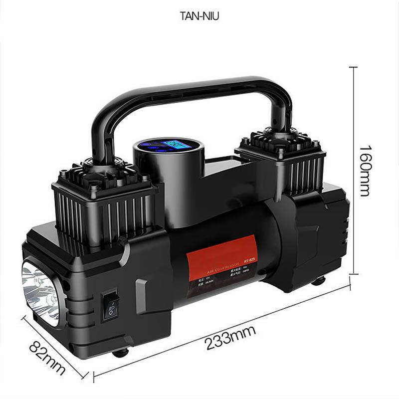 Car Inflatable Pump Double-cylinder High-power Car Portable Air Pump Tire 12V Electric High Pressure Pump Universal Automotive Inflatable Pump