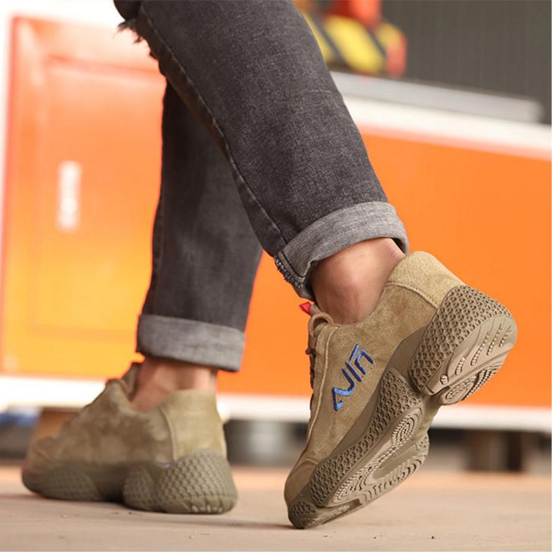 Labor Insurance Shoes 2020 Men Steel Head Anti-smash Stab-resistant Anti-slip Electric Welder Beef Tendon Jelly Bottom Work Shoes