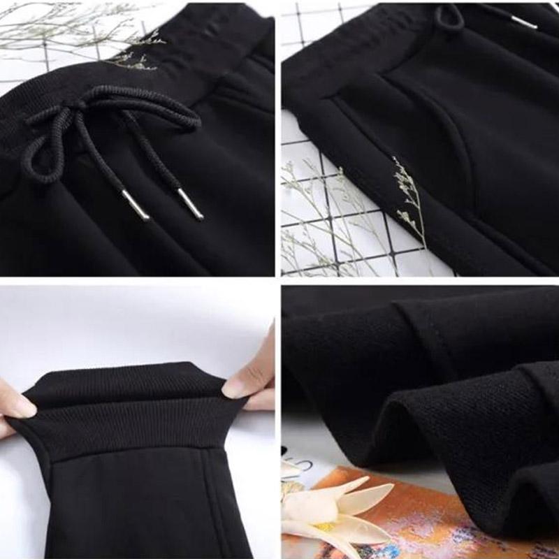 Lamb Velvet Padded Lining Winter Warm Cotton Trousers Women's Loose Harem Pants Large Size Slimming Casual Sports Pants Fashionable All-match