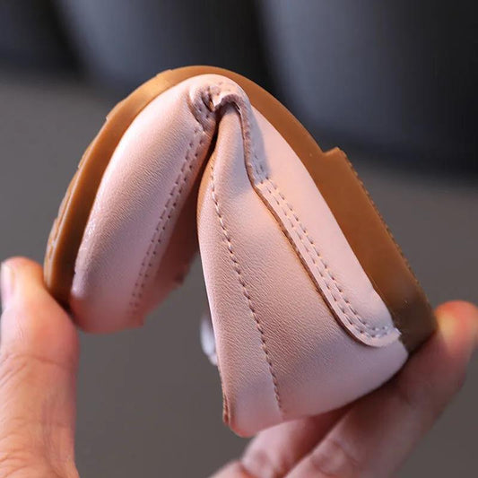 Children's Spring and Summer Shoes Girl's Soft Sole Princess Leather Shoes Anti-slip Cartoon Little Rabbit Single Shoes