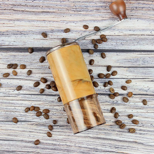 Portable Hand Crank Coffee Machine Detachable Household Manual Grinder for Whole Grains Coffee Grinder Glass Coffee Grinder