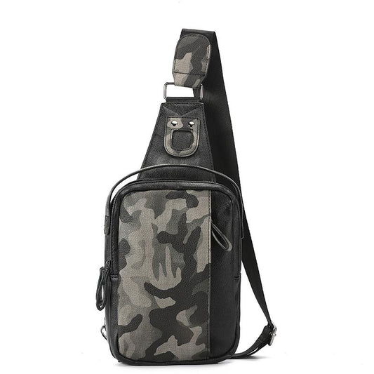 Chest Bag Men Multi-pocket Zipper Camouflage Color Matching Shoulder Bag Outdoor Sports Pockets