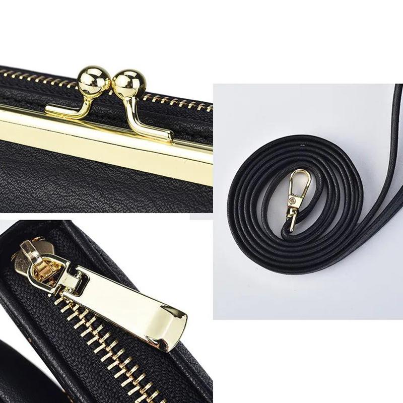 Mobile Phone Bag Women Diagonal Mini Bag Mobile Phone Bag Wallet Women Long Zipper Shoulder Bag All-match