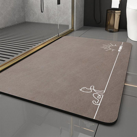 Diatom Mud Speed Dry Pad Bathroom Water Absorbing Anti-slip Pad Bathroom Entry Door Carpet Entry Mat Kitchen Foot Pad 40*60cm/50*80cm