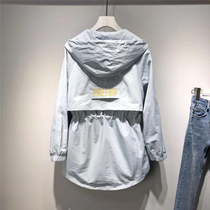 Women Trench Coat Long Sleeve Short Windbreaker Turn-down Collar Casual Overcoat Female Streetwear