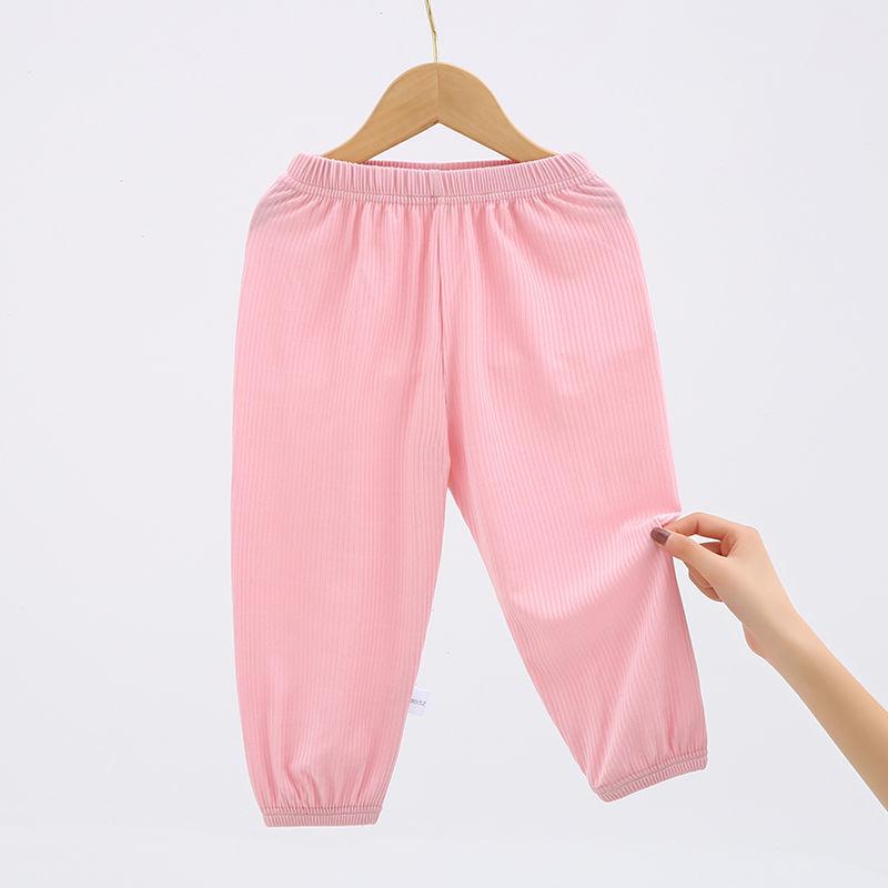 2-7y Summer Solid Color Linen Pleated Children Ankle-length Pants for Baby Boys Pants Harem Pants for Kids Child