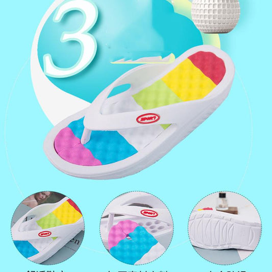 Net Red Flip-flops Female Thick Bottom Summer Outside Wear Sandals Beach Shoes Shake Massage Bathroom Non-slip Slippers