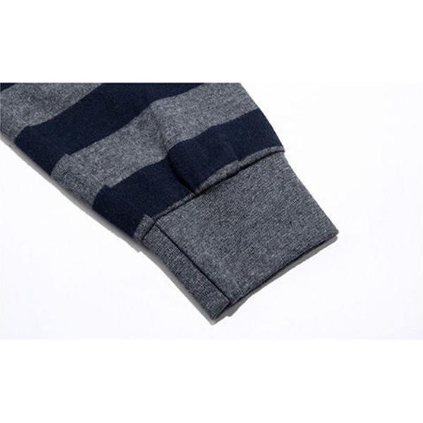 Spring Men's Polo Shirt Striped Long Sleeve T-Shirt Casual Lapel Solid Color Top Real Pocket High Quality Shirt Polo