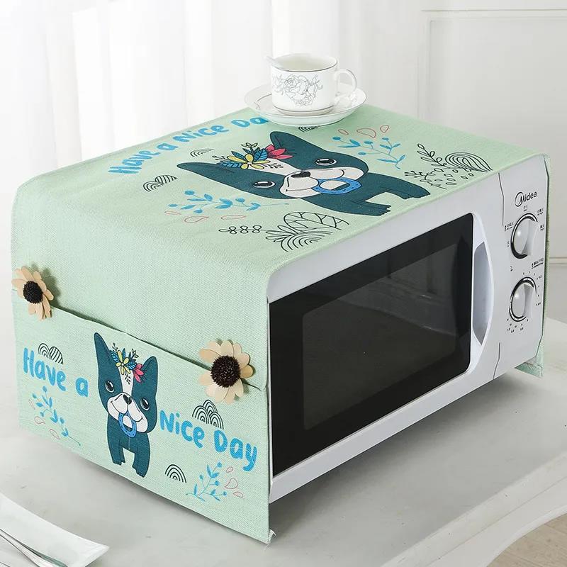 Waterproof Cartoon Microwave Oven Cover Digital Printing Household Microwave Oven Cover Cloth Dust Cover Universal Thickening