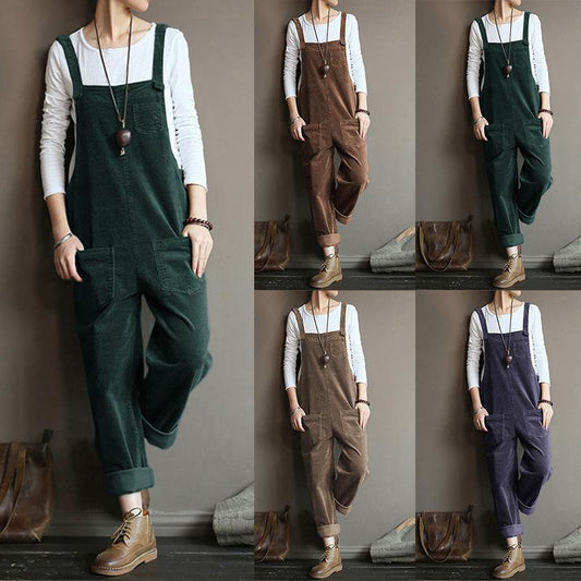 Women's Plus Size Jumpsuit Fashion Straight Casual Sports Solid Color Workwear
