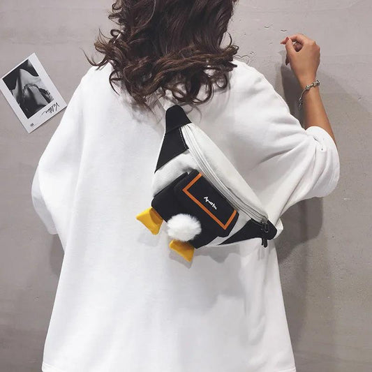 Canvas Bag Women's Casual Simple Solid Color Shoulder Bag Korean Version of Nylon Cloth Cute All-match Messenger Bag