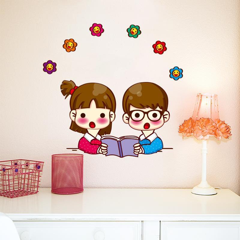 Good Study School Classroom Bedroom Wall Stickers Self -Adhesive Painting Funny Boy Girl Wallpaper