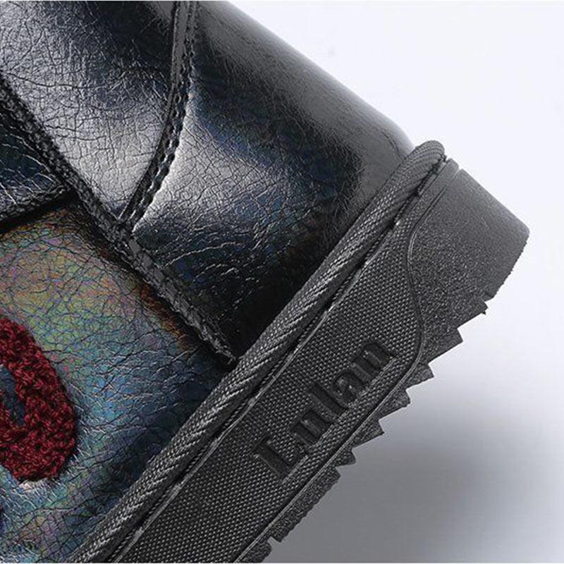 Fashion Snow Boots Women's Thick Waterproof Cotton Shoes Ladies Winter Plus Velvet To Keep Warm Students All-match Anti-ski Cotton