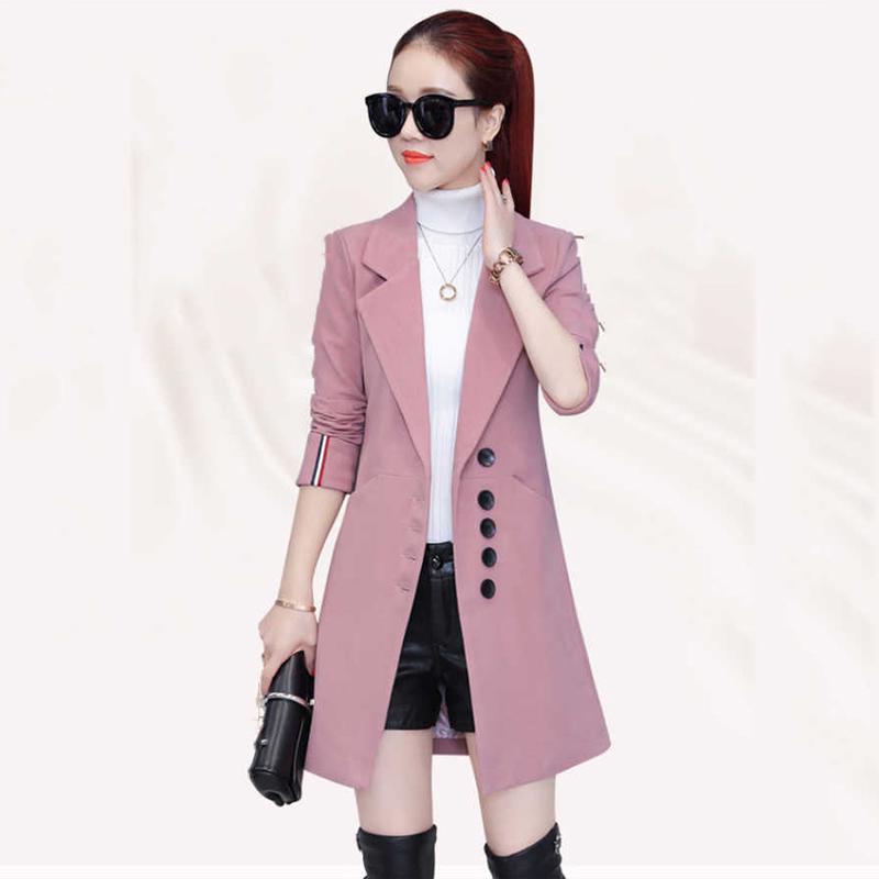 Women Wool Coat Warm Long Coat and Jacket Female Slim Lapel Woolen Overcoat Fall Winter Clothing