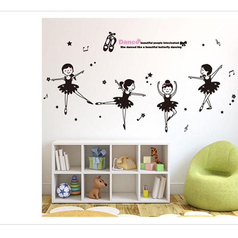 Cute Dancing Girl Child Room Decoration Pvc