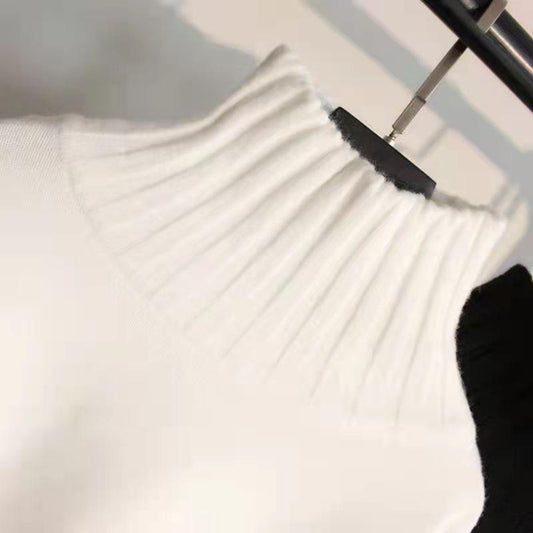 High Quality Winter Turtleneck Pullover Sweater Women Plus Size Knitted Sweaters Jumpers Soft White Black Sweater