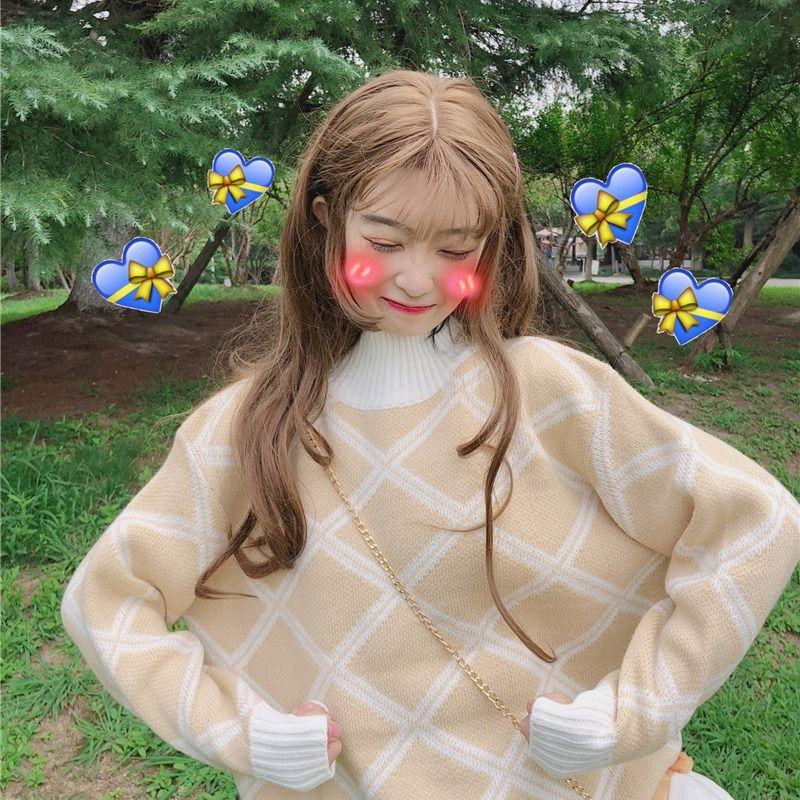 Pink Knitted Pullover Sweaters Causal Autumn Women's Clothing Panelled Oversize Tops Long Sleeve