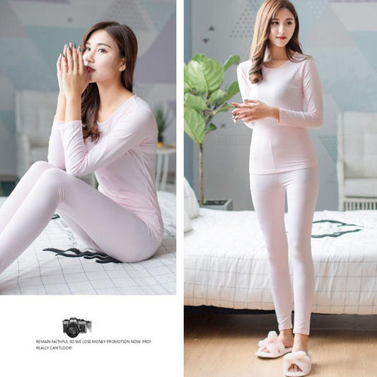 Thermal Women's Underwear, Body Sculpting All-match Bottoming Shirt Sexy Bottoming Round Neck Low-neck Thin Suit